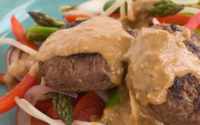 Boulettes de Boeuf à la sauce Satay